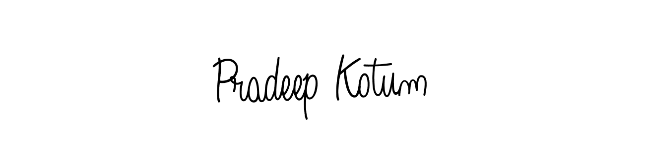 Angelique-Rose-font-FFP is a professional signature style that is perfect for those who want to add a touch of class to their signature. It is also a great choice for those who want to make their signature more unique. Get Pradeep Kotum name to fancy signature for free. Pradeep Kotum signature style 5 images and pictures png