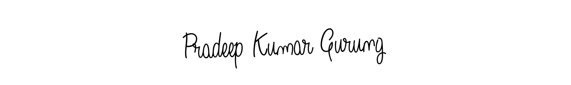 Create a beautiful signature design for name Pradeep Kumar Gurung. With this signature (Angelique-Rose-font-FFP) fonts, you can make a handwritten signature for free. Pradeep Kumar Gurung signature style 5 images and pictures png