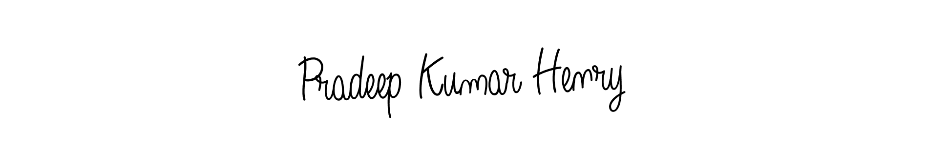 How to make Pradeep Kumar Henry name signature. Use Angelique-Rose-font-FFP style for creating short signs online. This is the latest handwritten sign. Pradeep Kumar Henry signature style 5 images and pictures png