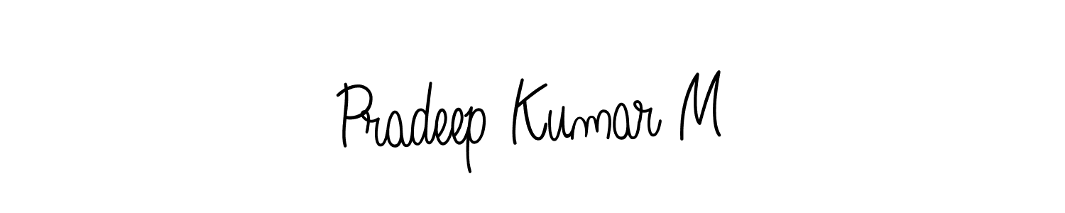 How to make Pradeep Kumar M name signature. Use Angelique-Rose-font-FFP style for creating short signs online. This is the latest handwritten sign. Pradeep Kumar M signature style 5 images and pictures png