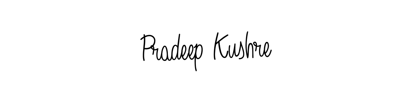 Make a beautiful signature design for name Pradeep Kushre. With this signature (Angelique-Rose-font-FFP) style, you can create a handwritten signature for free. Pradeep Kushre signature style 5 images and pictures png