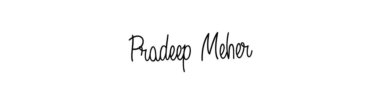 How to make Pradeep Meher signature? Angelique-Rose-font-FFP is a professional autograph style. Create handwritten signature for Pradeep Meher name. Pradeep Meher signature style 5 images and pictures png