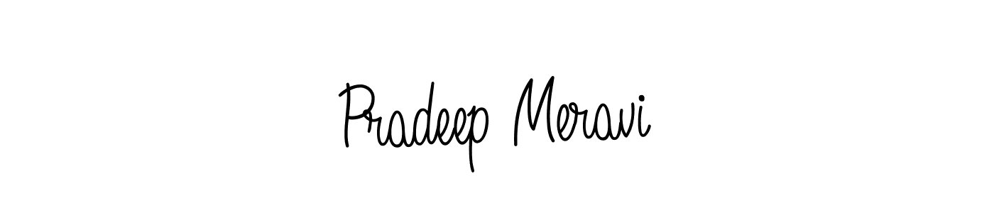 You should practise on your own different ways (Angelique-Rose-font-FFP) to write your name (Pradeep Meravi) in signature. don't let someone else do it for you. Pradeep Meravi signature style 5 images and pictures png