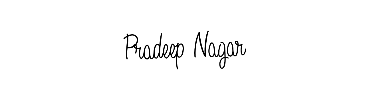 Make a beautiful signature design for name Pradeep Nagar. With this signature (Angelique-Rose-font-FFP) style, you can create a handwritten signature for free. Pradeep Nagar signature style 5 images and pictures png