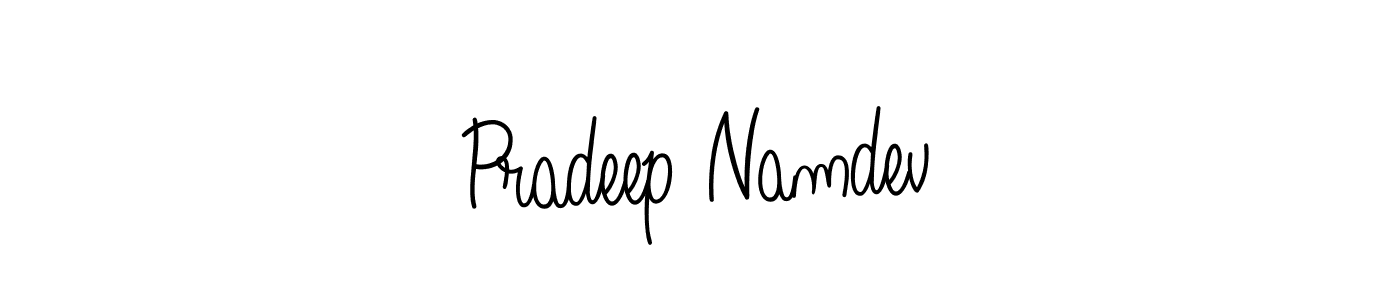 Design your own signature with our free online signature maker. With this signature software, you can create a handwritten (Angelique-Rose-font-FFP) signature for name Pradeep Namdev. Pradeep Namdev signature style 5 images and pictures png