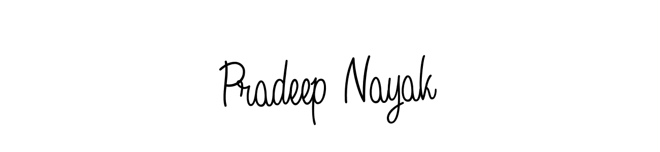 Use a signature maker to create a handwritten signature online. With this signature software, you can design (Angelique-Rose-font-FFP) your own signature for name Pradeep Nayak. Pradeep Nayak signature style 5 images and pictures png