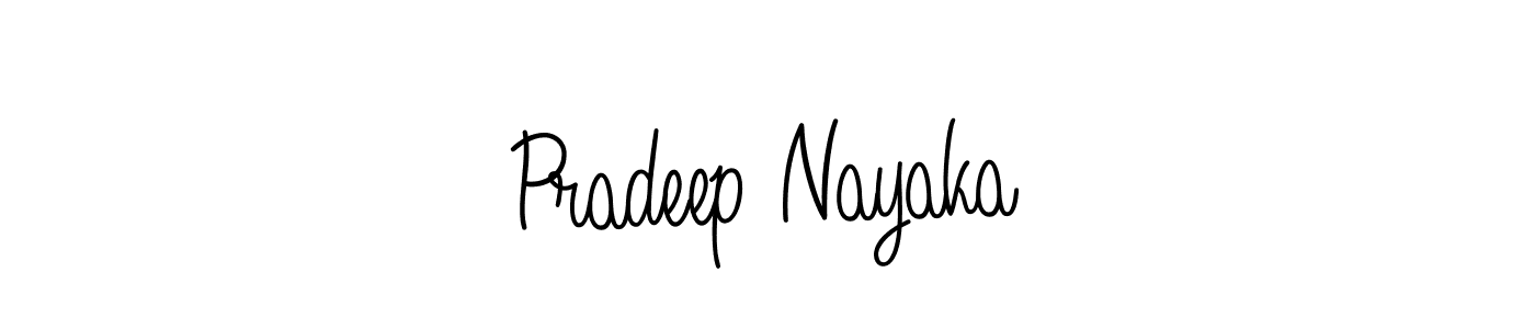 The best way (Angelique-Rose-font-FFP) to make a short signature is to pick only two or three words in your name. The name Pradeep Nayaka include a total of six letters. For converting this name. Pradeep Nayaka signature style 5 images and pictures png