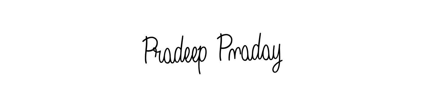 Use a signature maker to create a handwritten signature online. With this signature software, you can design (Angelique-Rose-font-FFP) your own signature for name Pradeep Pnaday. Pradeep Pnaday signature style 5 images and pictures png