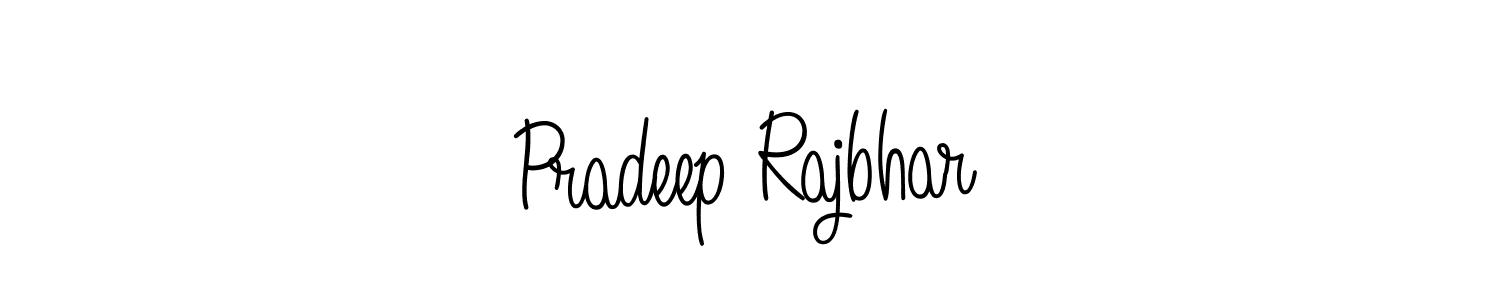 Create a beautiful signature design for name Pradeep Rajbhar. With this signature (Angelique-Rose-font-FFP) fonts, you can make a handwritten signature for free. Pradeep Rajbhar signature style 5 images and pictures png