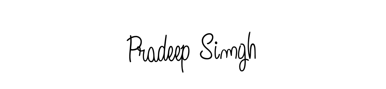 Make a beautiful signature design for name Pradeep Simgh. With this signature (Angelique-Rose-font-FFP) style, you can create a handwritten signature for free. Pradeep Simgh signature style 5 images and pictures png