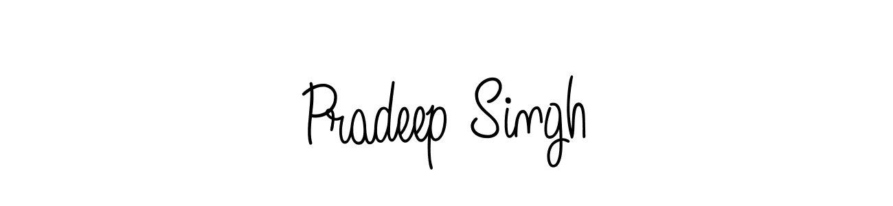 Use a signature maker to create a handwritten signature online. With this signature software, you can design (Angelique-Rose-font-FFP) your own signature for name Pradeep Singh. Pradeep Singh signature style 5 images and pictures png