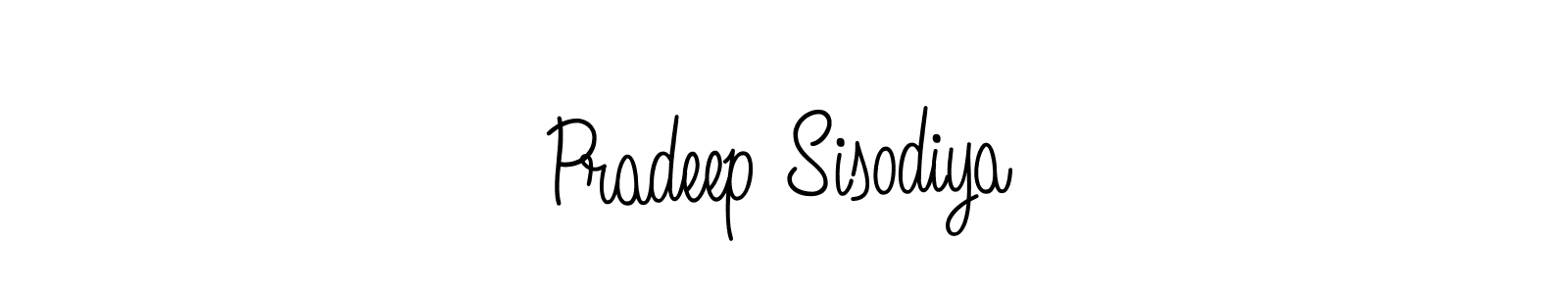 Design your own signature with our free online signature maker. With this signature software, you can create a handwritten (Angelique-Rose-font-FFP) signature for name Pradeep Sisodiya. Pradeep Sisodiya signature style 5 images and pictures png