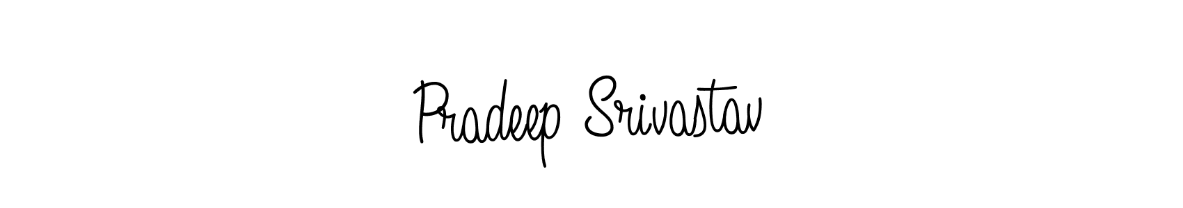 Make a beautiful signature design for name Pradeep Srivastav. With this signature (Angelique-Rose-font-FFP) style, you can create a handwritten signature for free. Pradeep Srivastav signature style 5 images and pictures png