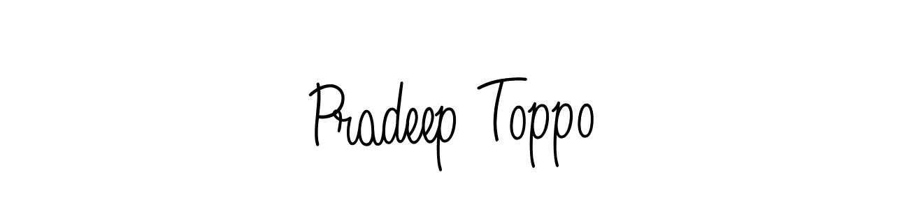 Angelique-Rose-font-FFP is a professional signature style that is perfect for those who want to add a touch of class to their signature. It is also a great choice for those who want to make their signature more unique. Get Pradeep Toppo name to fancy signature for free. Pradeep Toppo signature style 5 images and pictures png