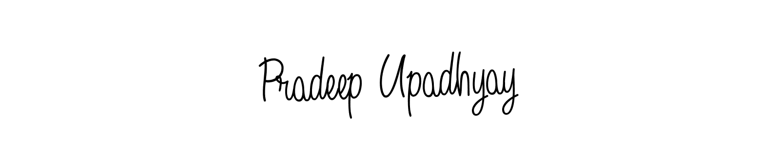 Create a beautiful signature design for name Pradeep Upadhyay. With this signature (Angelique-Rose-font-FFP) fonts, you can make a handwritten signature for free. Pradeep Upadhyay signature style 5 images and pictures png