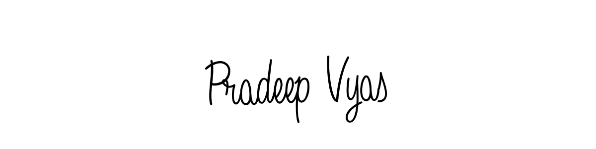 Also we have Pradeep Vyas name is the best signature style. Create professional handwritten signature collection using Angelique-Rose-font-FFP autograph style. Pradeep Vyas signature style 5 images and pictures png