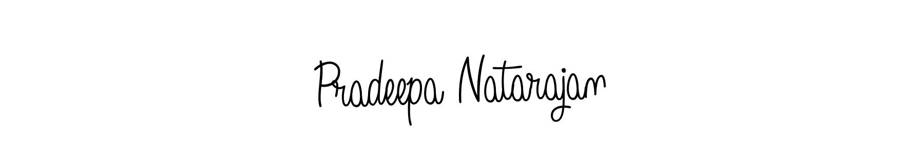 How to make Pradeepa Natarajan name signature. Use Angelique-Rose-font-FFP style for creating short signs online. This is the latest handwritten sign. Pradeepa Natarajan signature style 5 images and pictures png