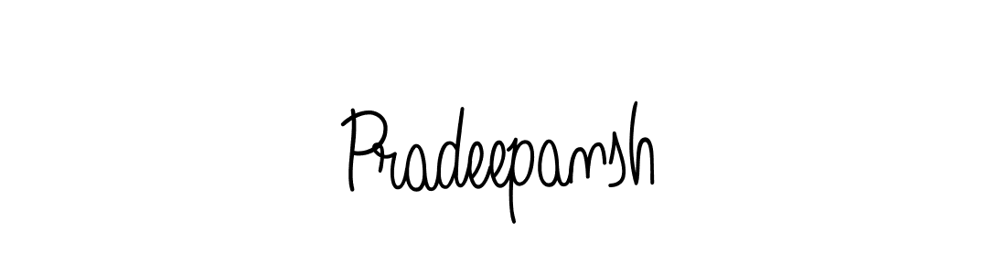 Create a beautiful signature design for name Pradeepansh. With this signature (Angelique-Rose-font-FFP) fonts, you can make a handwritten signature for free. Pradeepansh signature style 5 images and pictures png