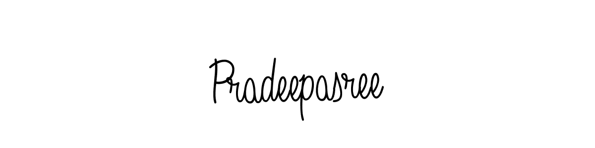 You should practise on your own different ways (Angelique-Rose-font-FFP) to write your name (Pradeepasree) in signature. don't let someone else do it for you. Pradeepasree signature style 5 images and pictures png