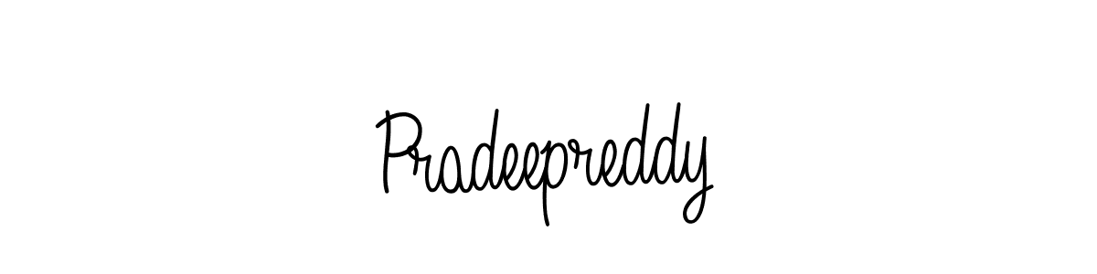 Make a beautiful signature design for name Pradeepreddy. With this signature (Angelique-Rose-font-FFP) style, you can create a handwritten signature for free. Pradeepreddy signature style 5 images and pictures png