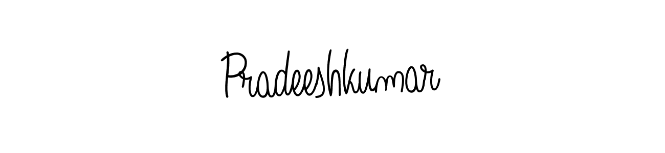 Pradeeshkumar stylish signature style. Best Handwritten Sign (Angelique-Rose-font-FFP) for my name. Handwritten Signature Collection Ideas for my name Pradeeshkumar. Pradeeshkumar signature style 5 images and pictures png