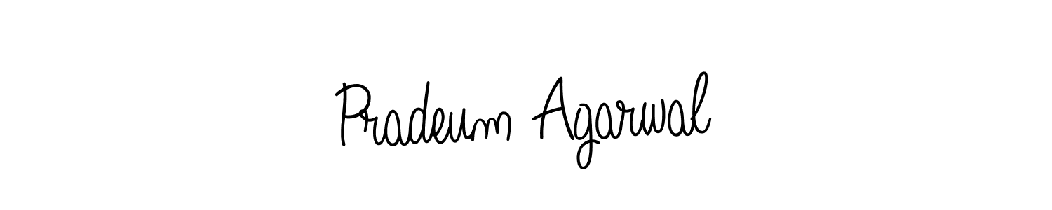 Pradeum Agarwal stylish signature style. Best Handwritten Sign (Angelique-Rose-font-FFP) for my name. Handwritten Signature Collection Ideas for my name Pradeum Agarwal. Pradeum Agarwal signature style 5 images and pictures png