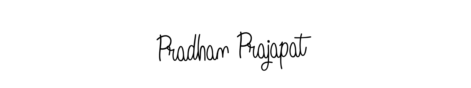 The best way (Angelique-Rose-font-FFP) to make a short signature is to pick only two or three words in your name. The name Pradhan Prajapat include a total of six letters. For converting this name. Pradhan Prajapat signature style 5 images and pictures png