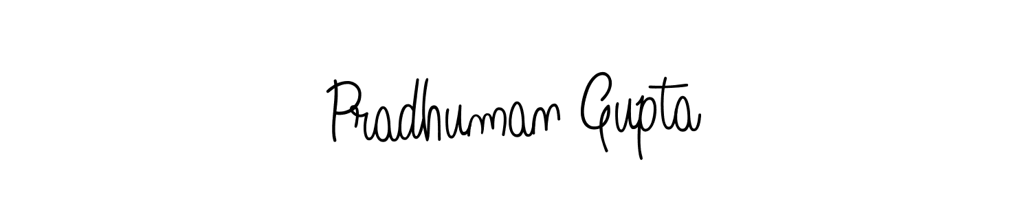 The best way (Angelique-Rose-font-FFP) to make a short signature is to pick only two or three words in your name. The name Pradhuman Gupta include a total of six letters. For converting this name. Pradhuman Gupta signature style 5 images and pictures png