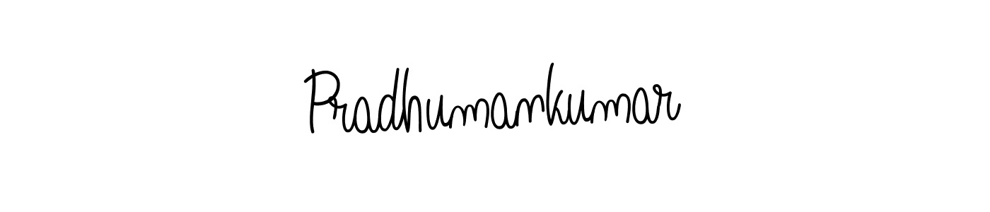 Make a beautiful signature design for name Pradhumankumar. With this signature (Angelique-Rose-font-FFP) style, you can create a handwritten signature for free. Pradhumankumar signature style 5 images and pictures png