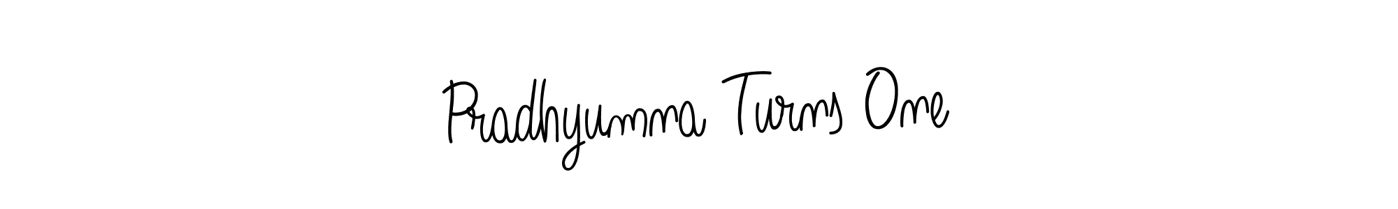 You should practise on your own different ways (Angelique-Rose-font-FFP) to write your name (Pradhyumna Turns One) in signature. don't let someone else do it for you. Pradhyumna Turns One signature style 5 images and pictures png