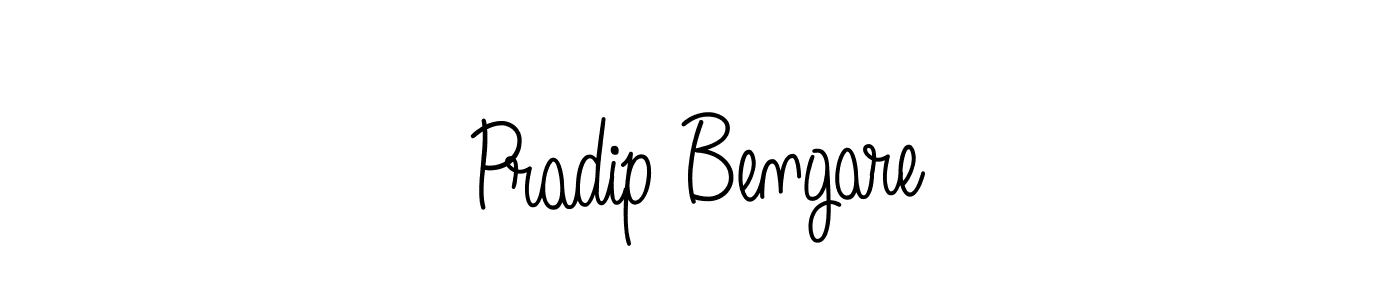 The best way (Angelique-Rose-font-FFP) to make a short signature is to pick only two or three words in your name. The name Pradip Bengare include a total of six letters. For converting this name. Pradip Bengare signature style 5 images and pictures png