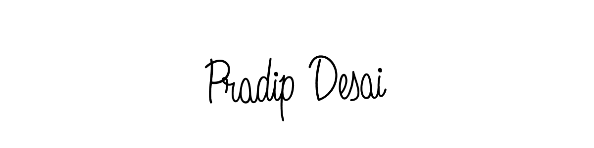 Pradip Desai stylish signature style. Best Handwritten Sign (Angelique-Rose-font-FFP) for my name. Handwritten Signature Collection Ideas for my name Pradip Desai. Pradip Desai signature style 5 images and pictures png