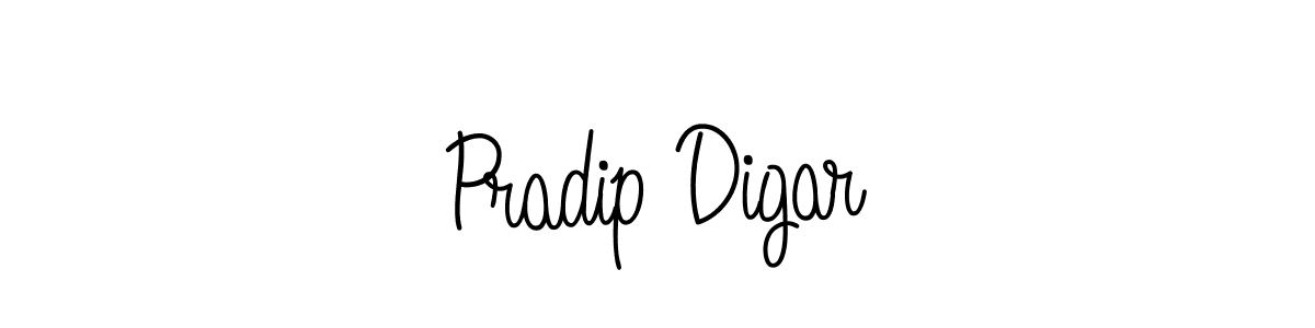 Use a signature maker to create a handwritten signature online. With this signature software, you can design (Angelique-Rose-font-FFP) your own signature for name Pradip Digar. Pradip Digar signature style 5 images and pictures png
