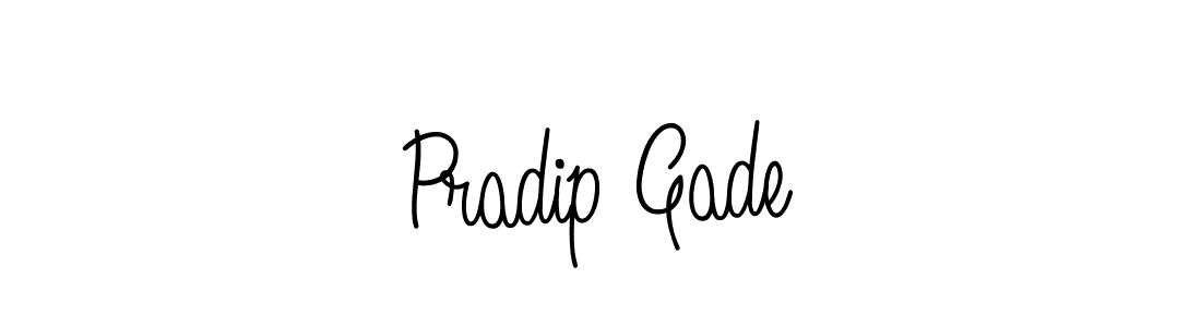Create a beautiful signature design for name Pradip Gade. With this signature (Angelique-Rose-font-FFP) fonts, you can make a handwritten signature for free. Pradip Gade signature style 5 images and pictures png