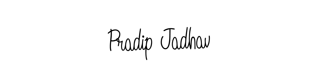 Create a beautiful signature design for name Pradip Jadhav. With this signature (Angelique-Rose-font-FFP) fonts, you can make a handwritten signature for free. Pradip Jadhav signature style 5 images and pictures png