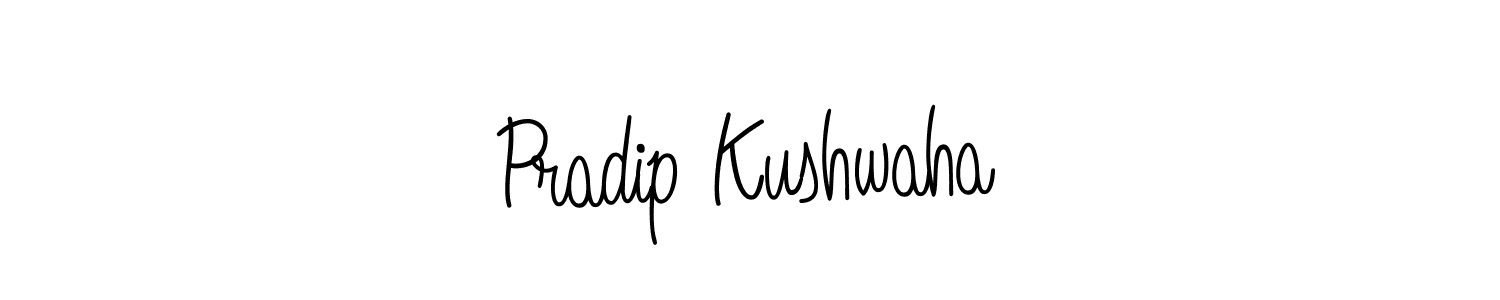 Make a beautiful signature design for name Pradip Kushwaha. With this signature (Angelique-Rose-font-FFP) style, you can create a handwritten signature for free. Pradip Kushwaha signature style 5 images and pictures png