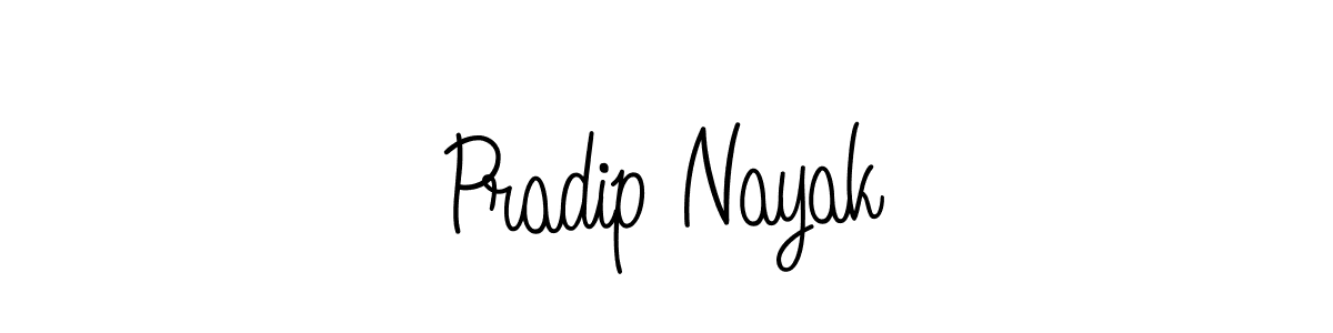 The best way (Angelique-Rose-font-FFP) to make a short signature is to pick only two or three words in your name. The name Pradip Nayak include a total of six letters. For converting this name. Pradip Nayak signature style 5 images and pictures png