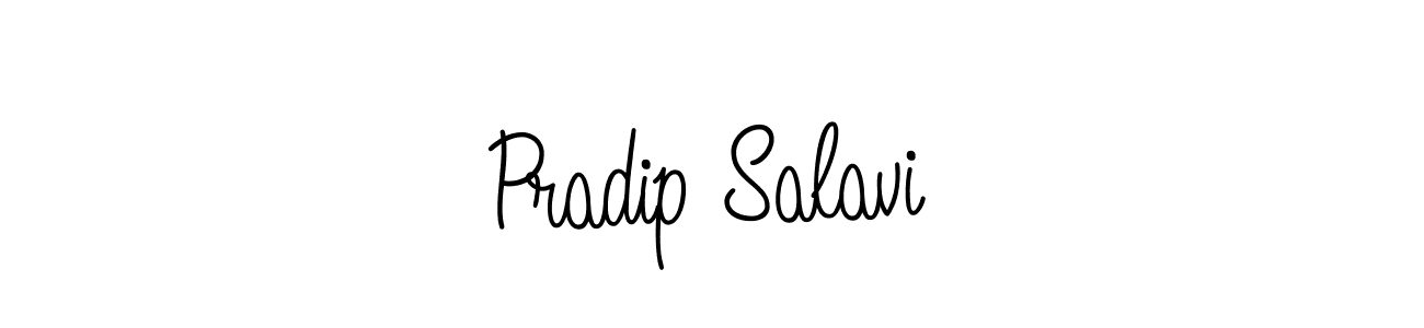 How to make Pradip Salavi name signature. Use Angelique-Rose-font-FFP style for creating short signs online. This is the latest handwritten sign. Pradip Salavi signature style 5 images and pictures png