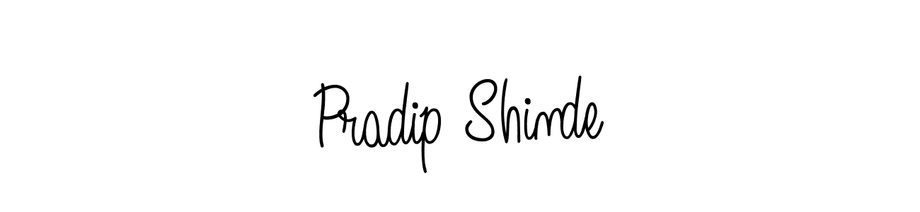 Make a beautiful signature design for name Pradip Shinde. With this signature (Angelique-Rose-font-FFP) style, you can create a handwritten signature for free. Pradip Shinde signature style 5 images and pictures png