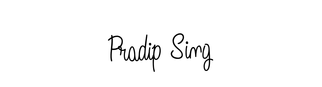 Design your own signature with our free online signature maker. With this signature software, you can create a handwritten (Angelique-Rose-font-FFP) signature for name Pradip Sing. Pradip Sing signature style 5 images and pictures png