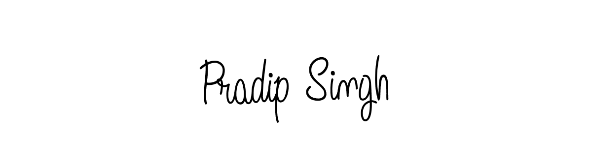 Use a signature maker to create a handwritten signature online. With this signature software, you can design (Angelique-Rose-font-FFP) your own signature for name Pradip Singh. Pradip Singh signature style 5 images and pictures png