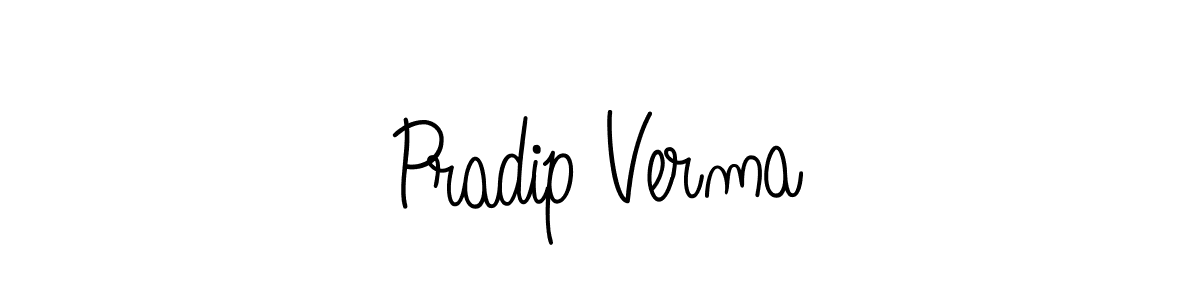 Use a signature maker to create a handwritten signature online. With this signature software, you can design (Angelique-Rose-font-FFP) your own signature for name Pradip Verma. Pradip Verma signature style 5 images and pictures png