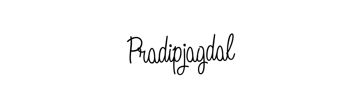 You should practise on your own different ways (Angelique-Rose-font-FFP) to write your name (Pradipjagdal) in signature. don't let someone else do it for you. Pradipjagdal signature style 5 images and pictures png