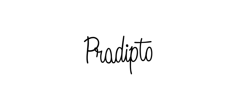 Create a beautiful signature design for name Pradipto. With this signature (Angelique-Rose-font-FFP) fonts, you can make a handwritten signature for free. Pradipto signature style 5 images and pictures png