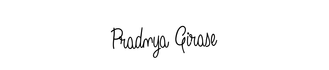 The best way (Angelique-Rose-font-FFP) to make a short signature is to pick only two or three words in your name. The name Pradnya Girase include a total of six letters. For converting this name. Pradnya Girase signature style 5 images and pictures png