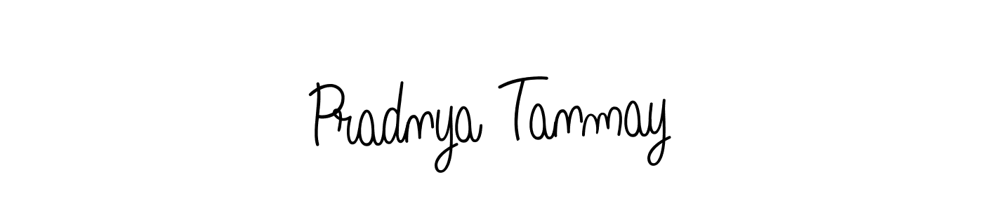 Create a beautiful signature design for name Pradnya Tanmay. With this signature (Angelique-Rose-font-FFP) fonts, you can make a handwritten signature for free. Pradnya Tanmay signature style 5 images and pictures png