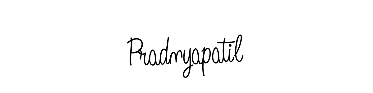 The best way (Angelique-Rose-font-FFP) to make a short signature is to pick only two or three words in your name. The name Pradnyapatil include a total of six letters. For converting this name. Pradnyapatil signature style 5 images and pictures png