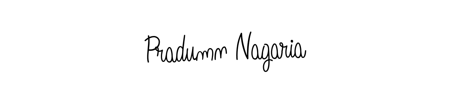 Make a beautiful signature design for name Pradumn Nagaria. With this signature (Angelique-Rose-font-FFP) style, you can create a handwritten signature for free. Pradumn Nagaria signature style 5 images and pictures png