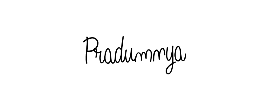 How to make Pradumnya name signature. Use Angelique-Rose-font-FFP style for creating short signs online. This is the latest handwritten sign. Pradumnya signature style 5 images and pictures png