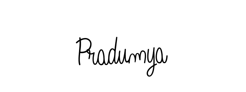 Create a beautiful signature design for name Pradumya. With this signature (Angelique-Rose-font-FFP) fonts, you can make a handwritten signature for free. Pradumya signature style 5 images and pictures png